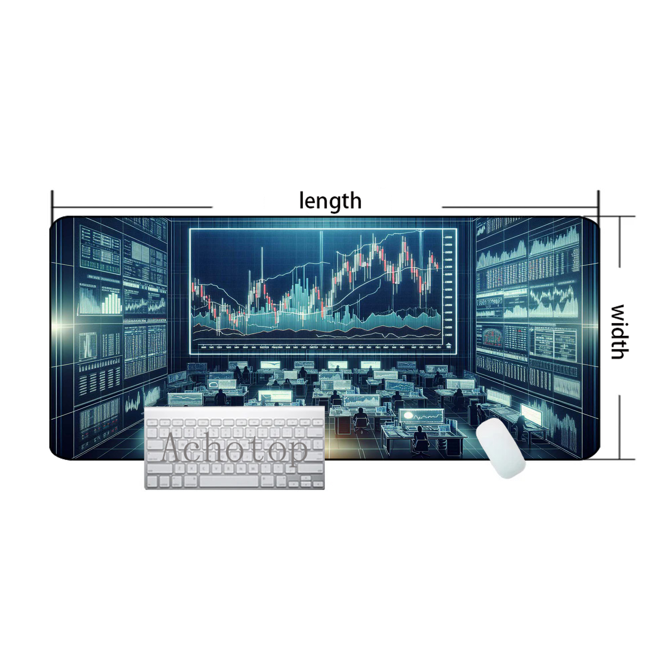 Gaming Accessories Market - Stock Market Chart Pattern Gaming Mousepad
