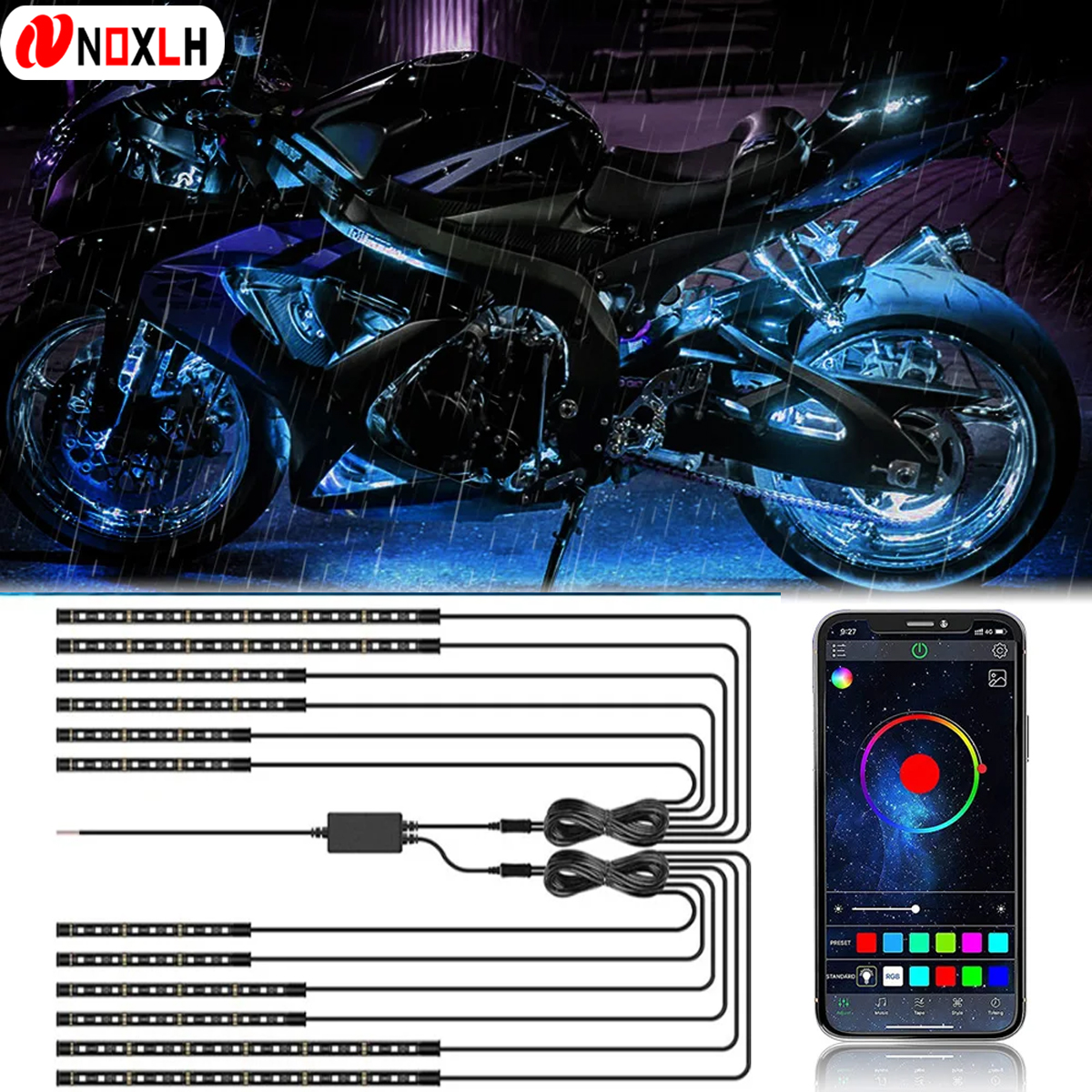 Rgb Hub Sync - LED Motorcycle Decorative Ambient Light Strip