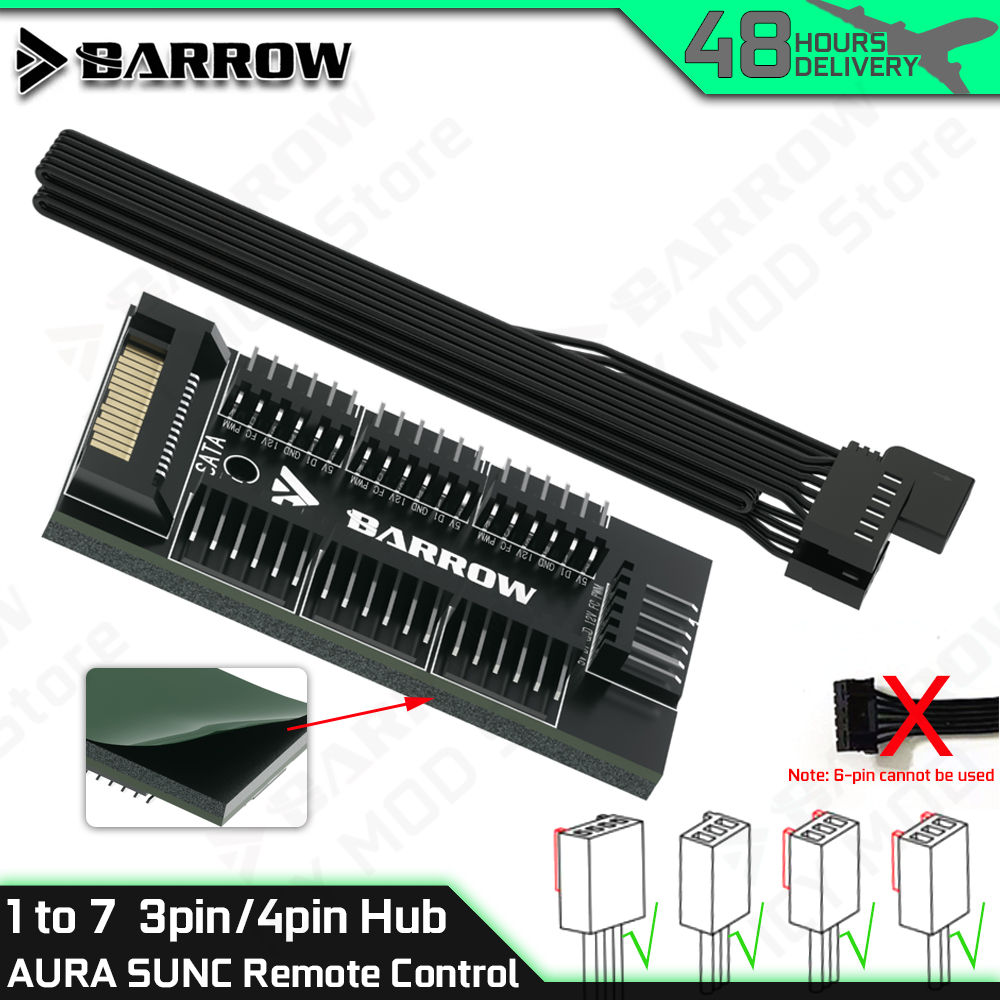 Barrow 7-Port Fan Controllers  - Rgb Hub Sync recension och pris