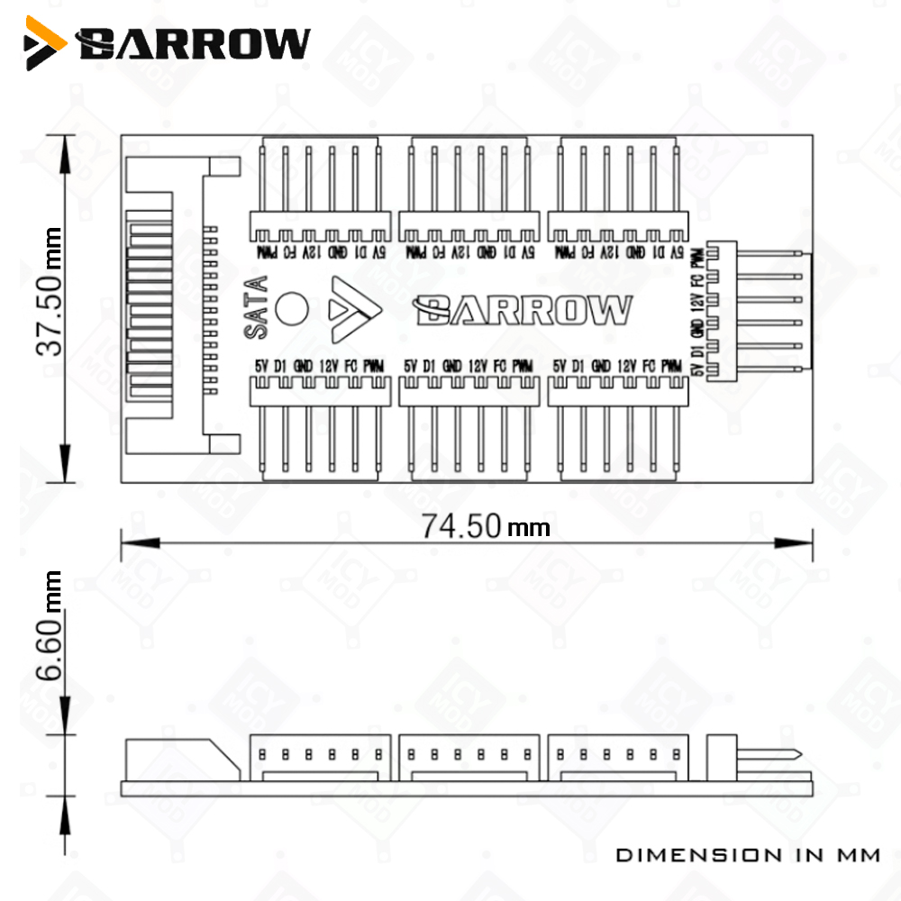 Barrow 7-Port Fan Controllers  - Rgb Hub Sync recension och pris