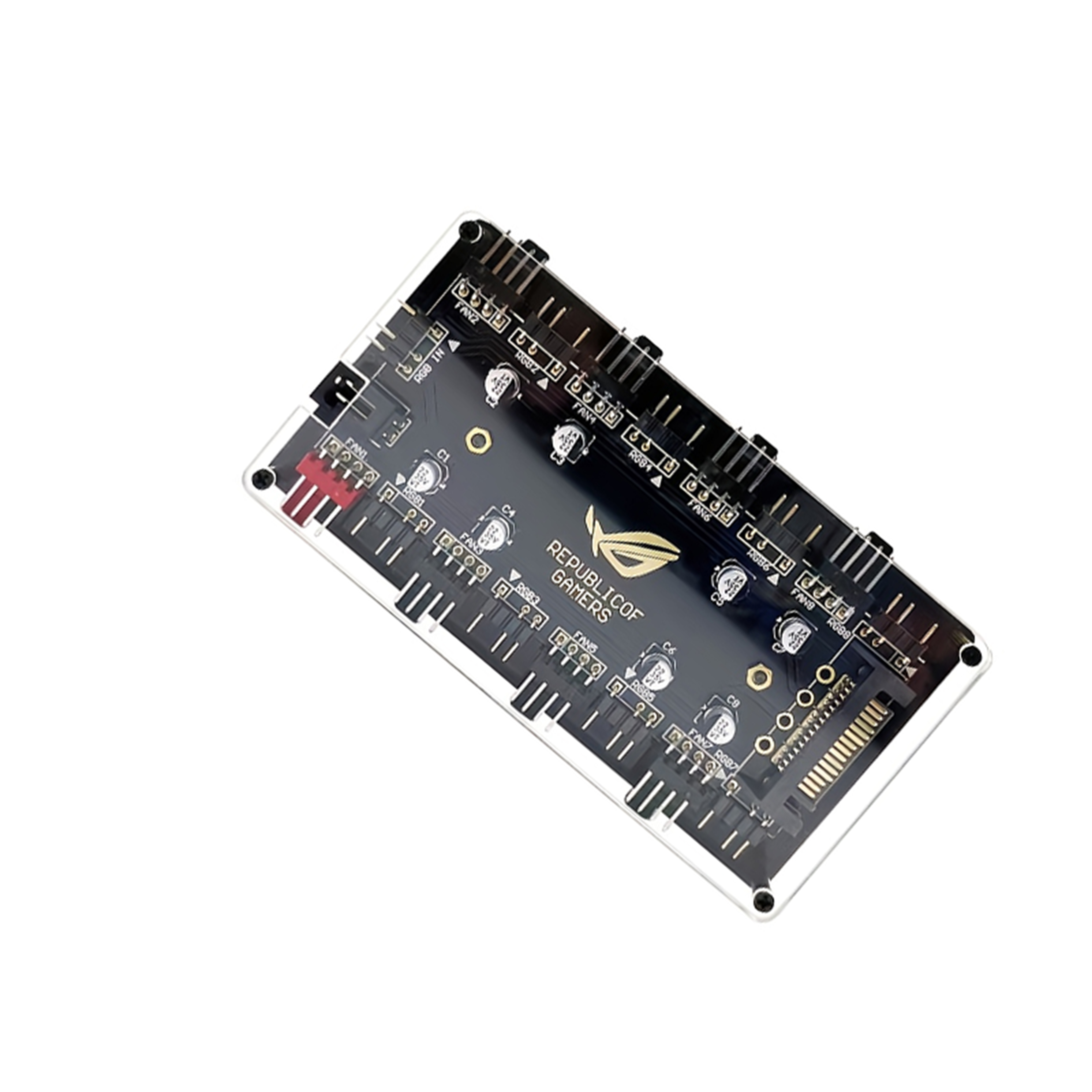 8 Port ARGB PWM Fan Hub, 5V 3P - Rgb Hub Sync recension och pris