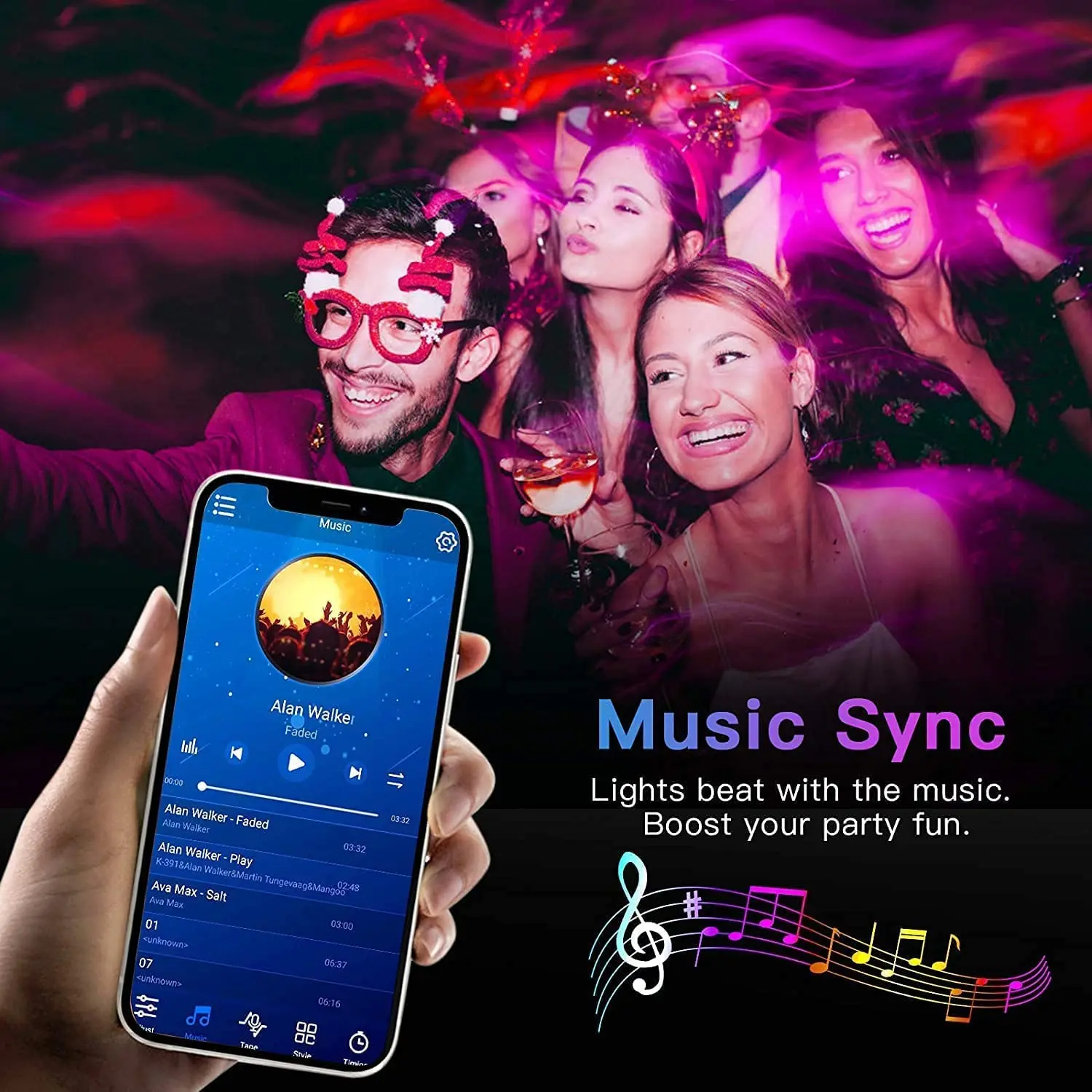 Bluetooth LED Lights Strip 505 - Rgb Hub Sync recension och pris