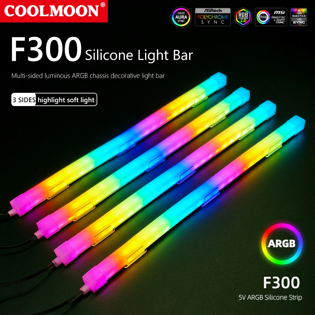 1/2PCS COOLMOON 30cm Aluminum  - Rgb Hub Sync recension och pris