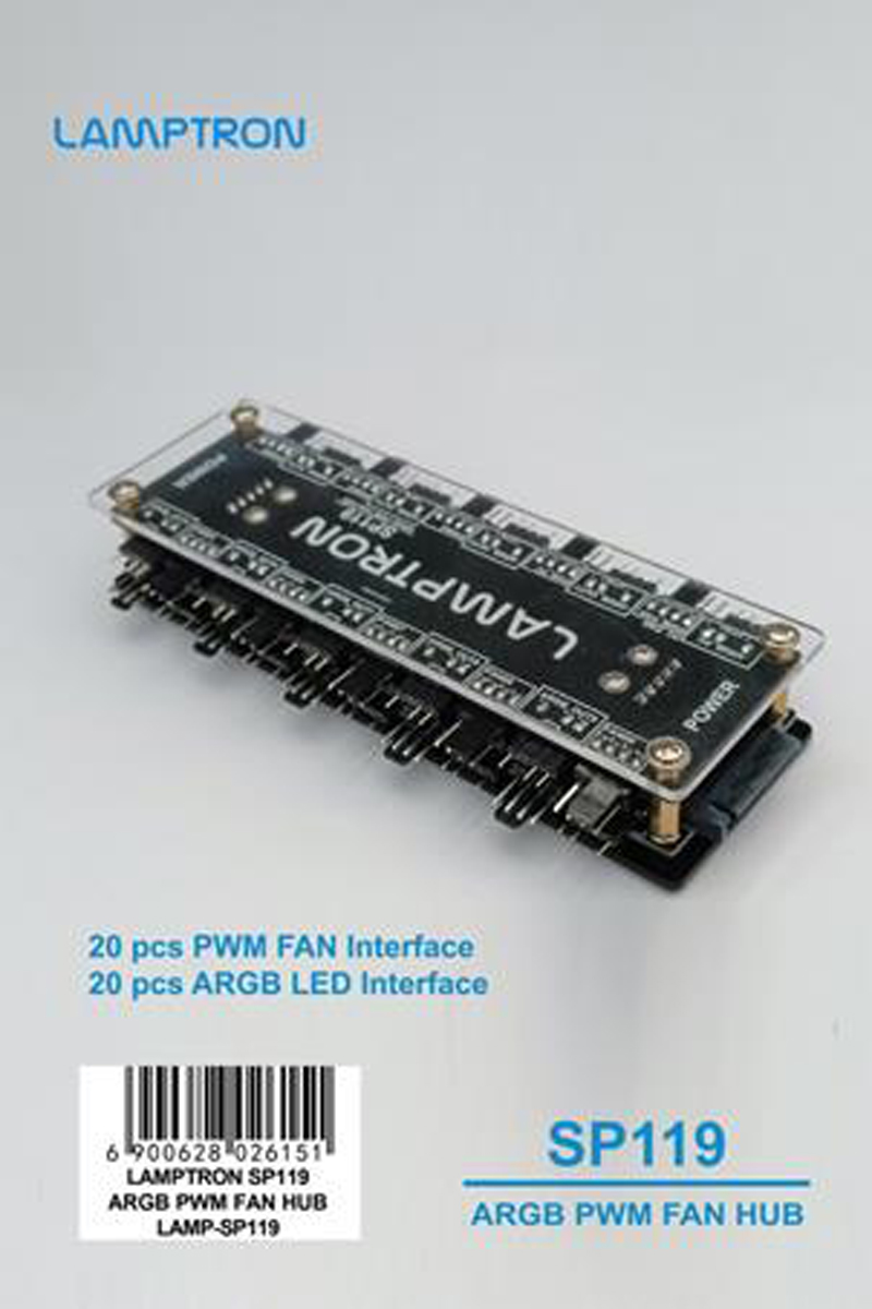 LAMPTRON 20-Way ARGB PWM Fan H - Gaming Hardware And Accessories recension och pris