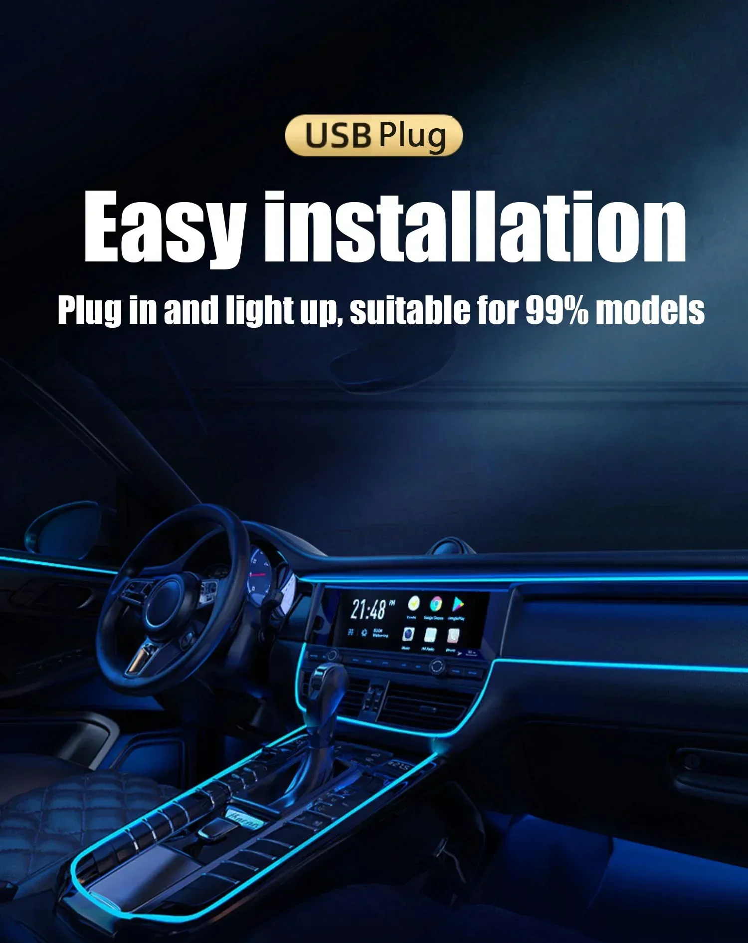 RGB Car Interior LED Light Str - Rgb Hub Sync recension och pris