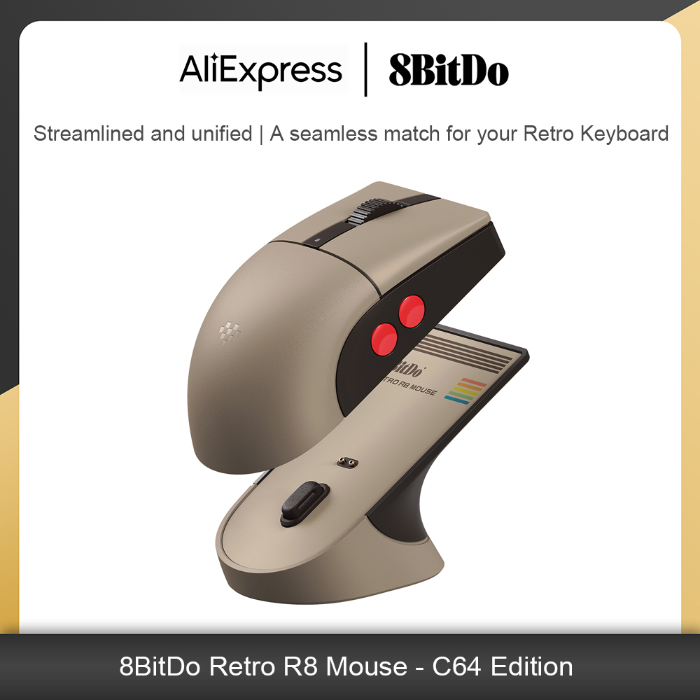 8Bitdo Retro R8 Mouse with Cha - Gaming Accessories Retro recension och pris