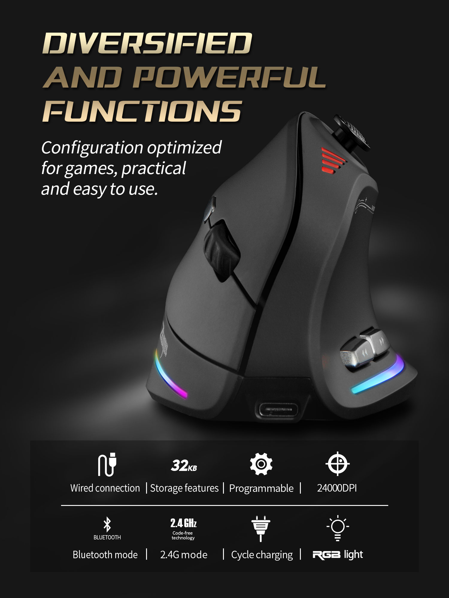 Jomaa RGB Backlit Wireless Ver - Gaming Accessories Tablet recension och pris